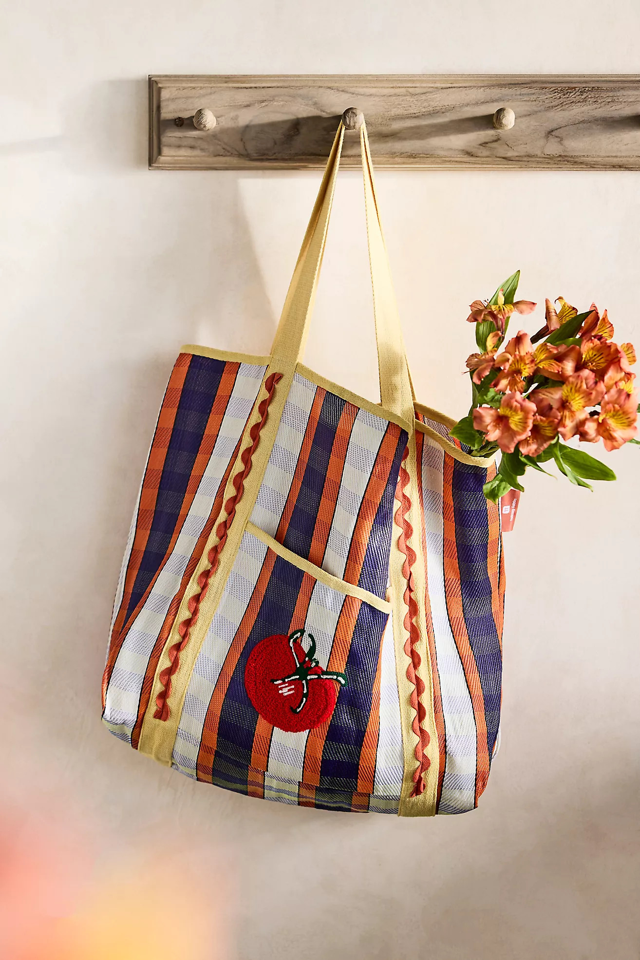 Tomato Embroidery Recycled Tote | Anthropologie (US)