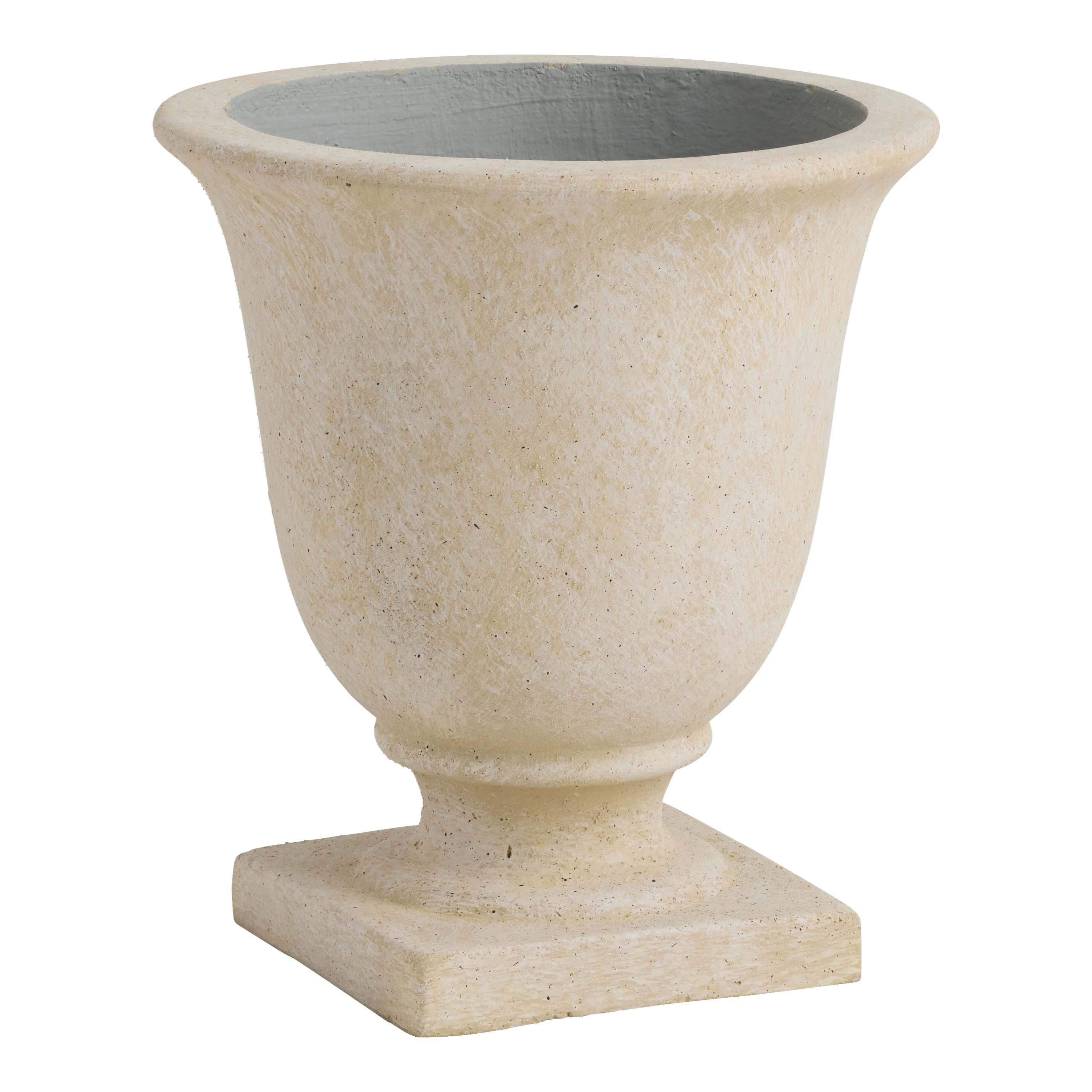 Andrina Beige Cement Urn Outdoor Planter | World Market