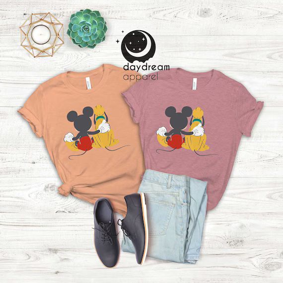 Mickey and Pluto T-shirt Disney Shirts Disney Vacation | Etsy | Etsy (US)