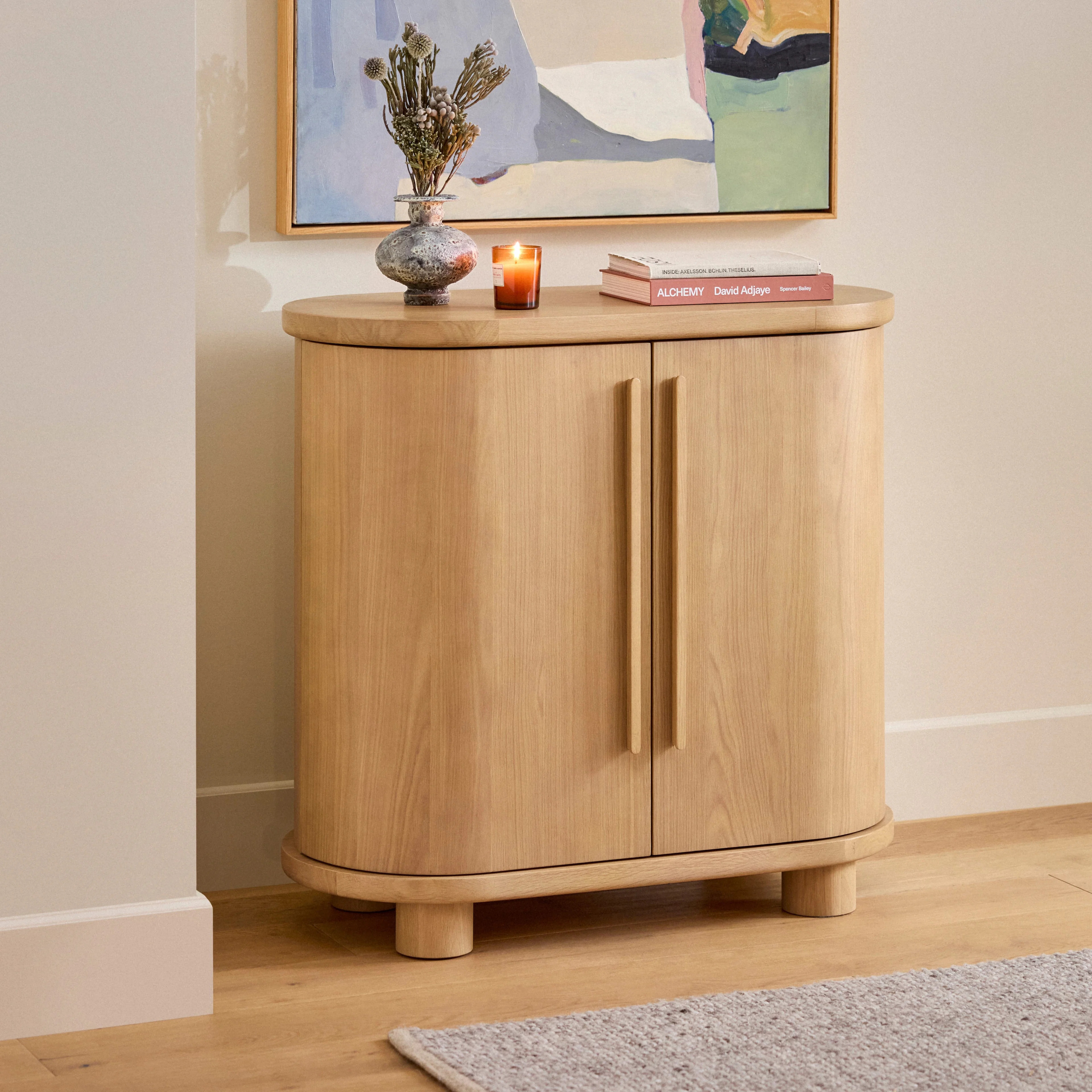 Jens 38" Bar Cabinet - White Oak | Article