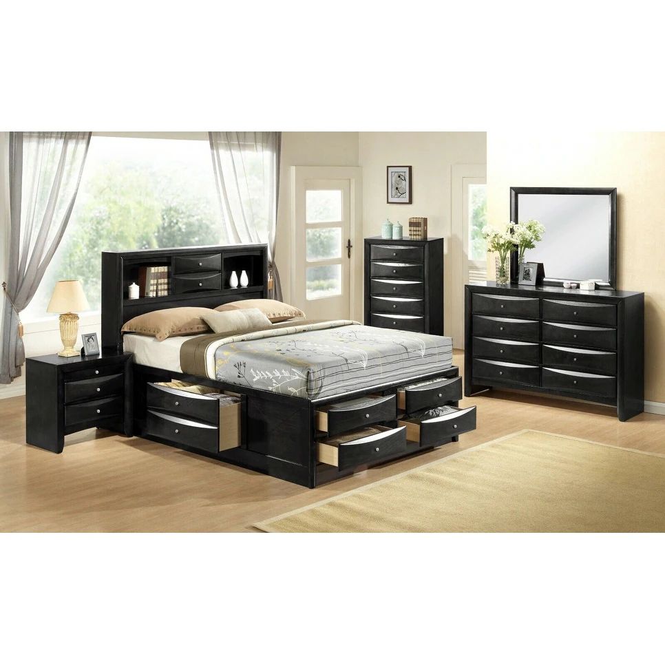 Captain's Bed Solid Wood Storage Drawers Master Bedroom 6pc Set | Bed Bath & Beyond