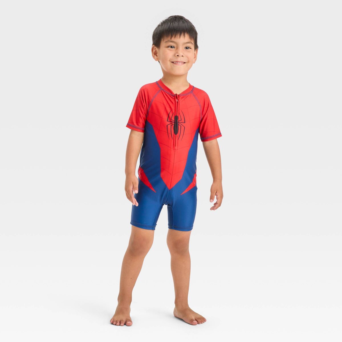 Toddler Boys' Marvel Spider-Man One Piece Rash Guard - Red | Target