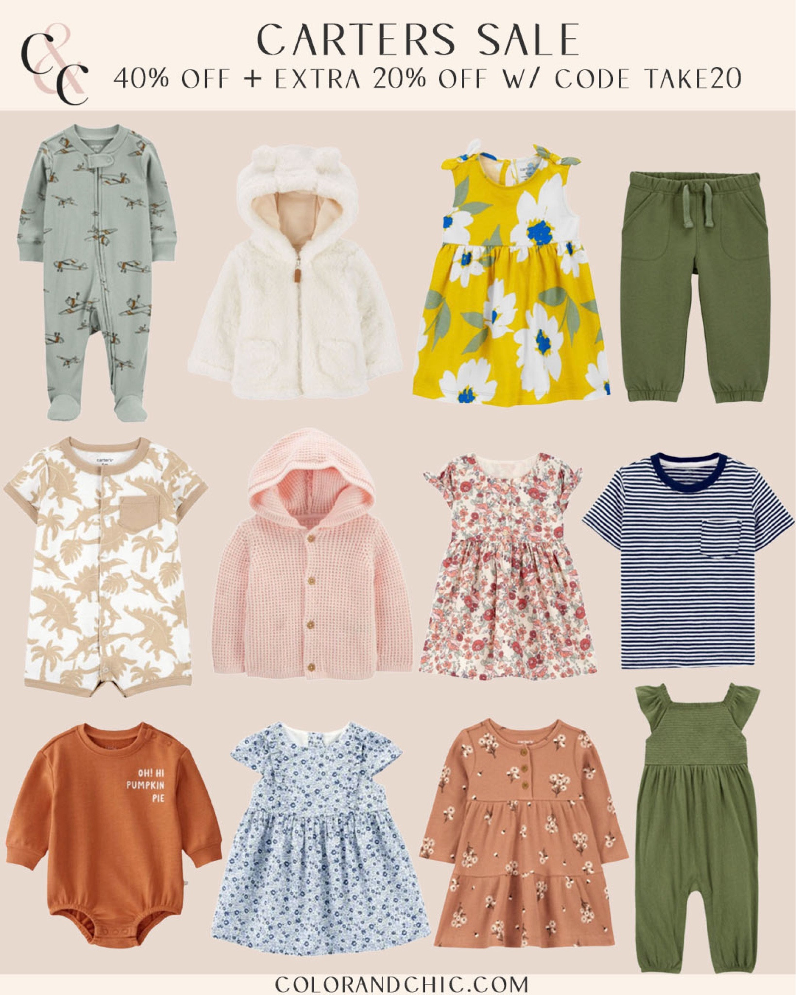 Carter sale with everything 40% off plus an extra 20% off select styles with code take20! 

#LTKBaby #LTKSaleAlert #LTKKids