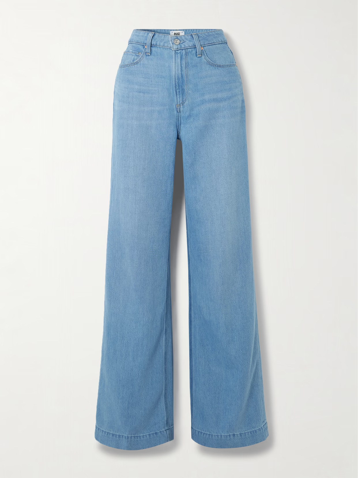 PAIGE - Harper High-rise Wide-leg Jeans - Light denim | NET-A-PORTER (UK & EU)