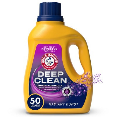 Arm & Hammer Deep Clean Odor Formula Radiant Burst Liquid Detergent 50 Loads - 75 fl oz | Target