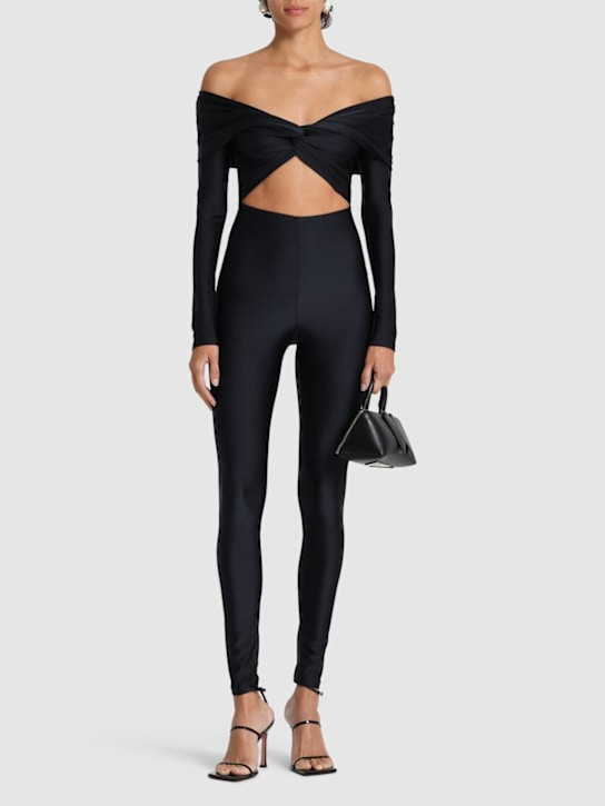 Kendall shiny stretch lycra jumpsuit | Luisaviaroma