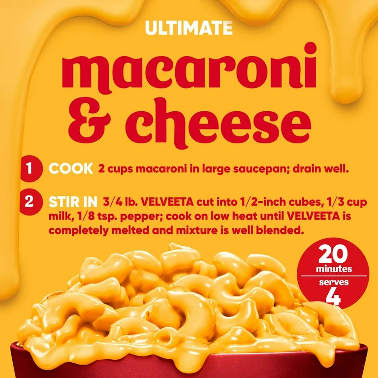 VELVEETA 32 OZ PROCESSED CHEESE-LOAF REGULAR 1 BOX/CARTON EACH | Walmart (US)
