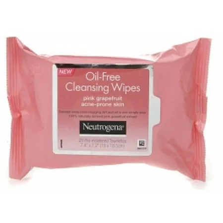 2 Pack - Neutrogena Oil-Free Cleansing Wipes for Acne Prone Skin Pink Grapefruit 25 ea | Walmart (US)