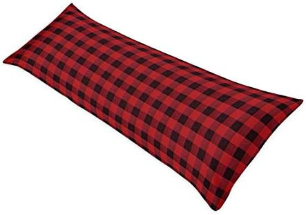 Sweet Jojo Designs Woodland Buffalo Plaid Body Pillow Case Cover (Pillow Not Included) - Red and ... | Amazon (US)