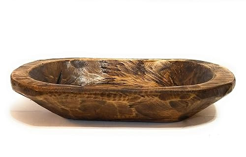 9"-10" Mini Dough Bowl Small Wood Decorative Bowl - The Itty Bitty Bowl | Amazon (US)