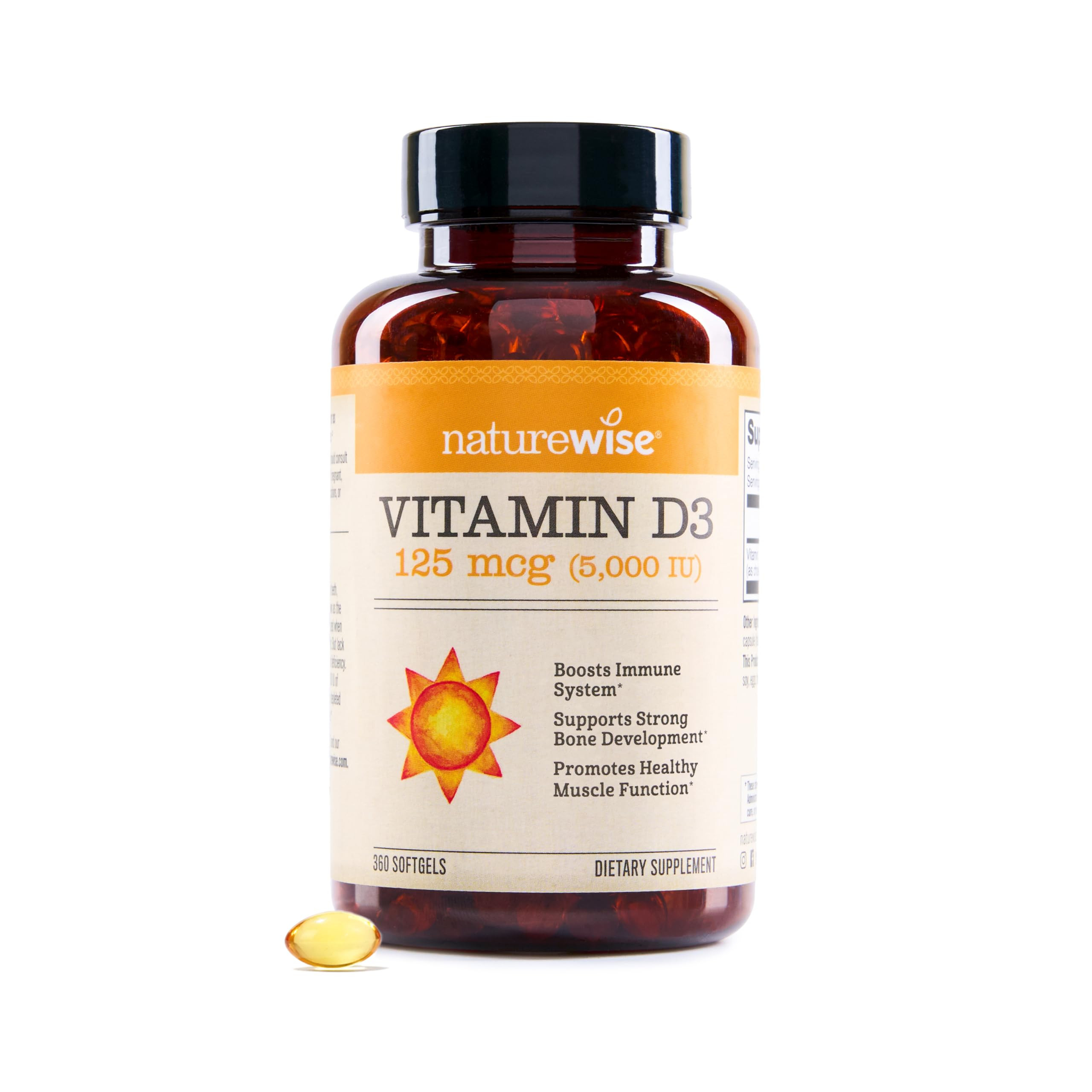 NatureWise Vitamin D3 5000iu (125 mcg) 1 Year Supply for Immune Support, Healthy Muscle Function,... | Amazon (US)