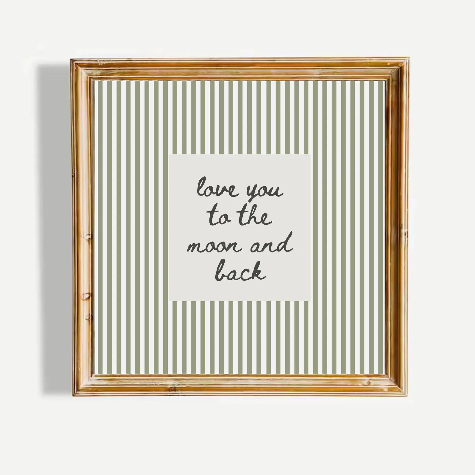 Love You To The Moon And Back Nursery Wall Art Neutral Baby Room Decor Minimalist Quote Poster Ki... | Etsy (Global)