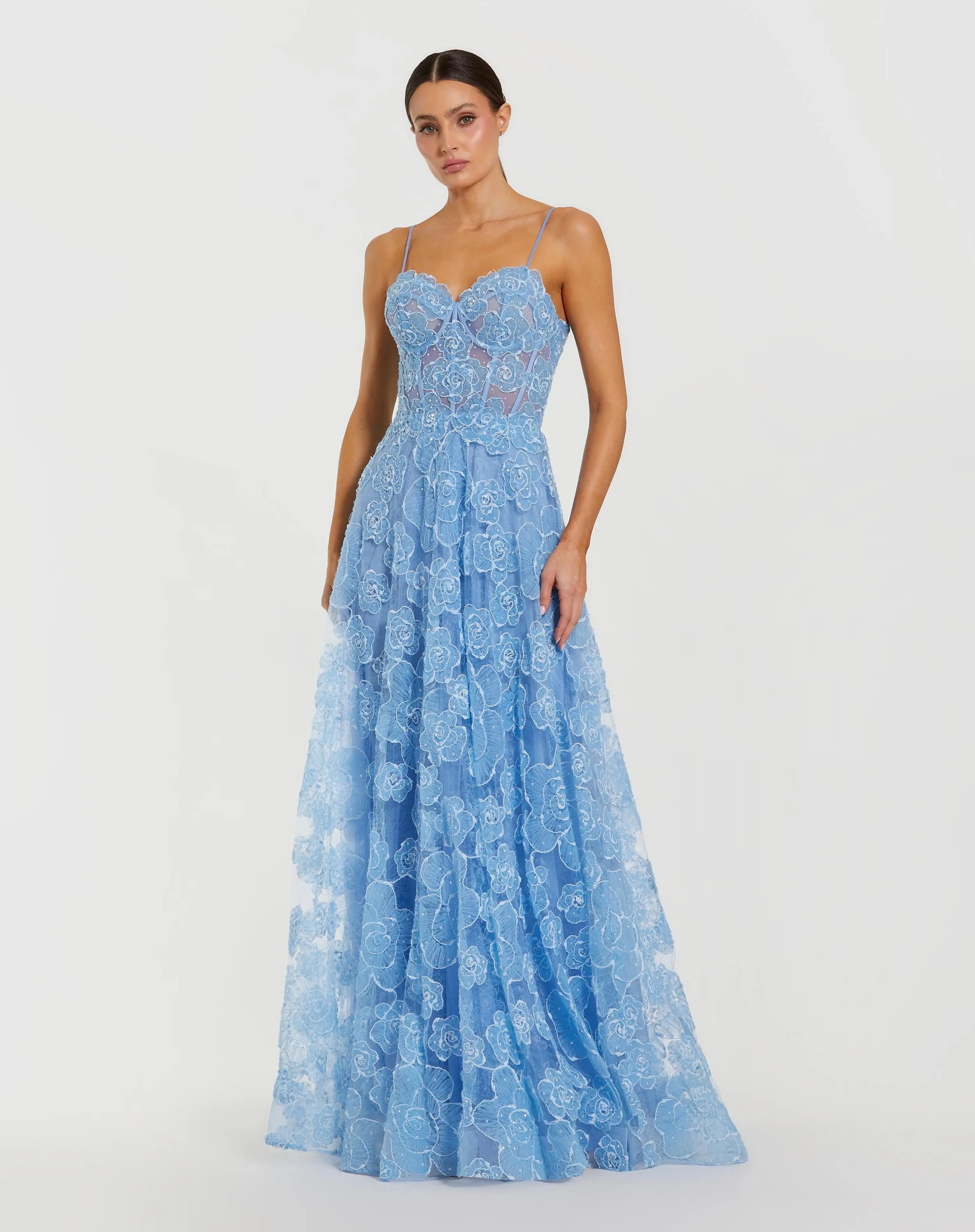 Embroidered Sweetheart Neck A-Line Gown | Mac Duggal | Mac Duggal