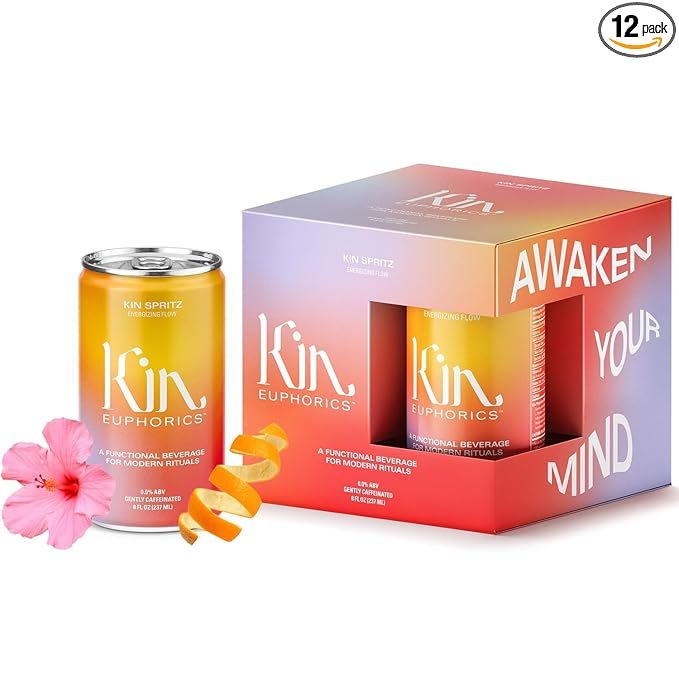 Kin Spritz by Kin Euphorics, Non Alcoholic Spirits, Ready to Drink, Adaptogen, Nootropic, Botanic... | Amazon (US)