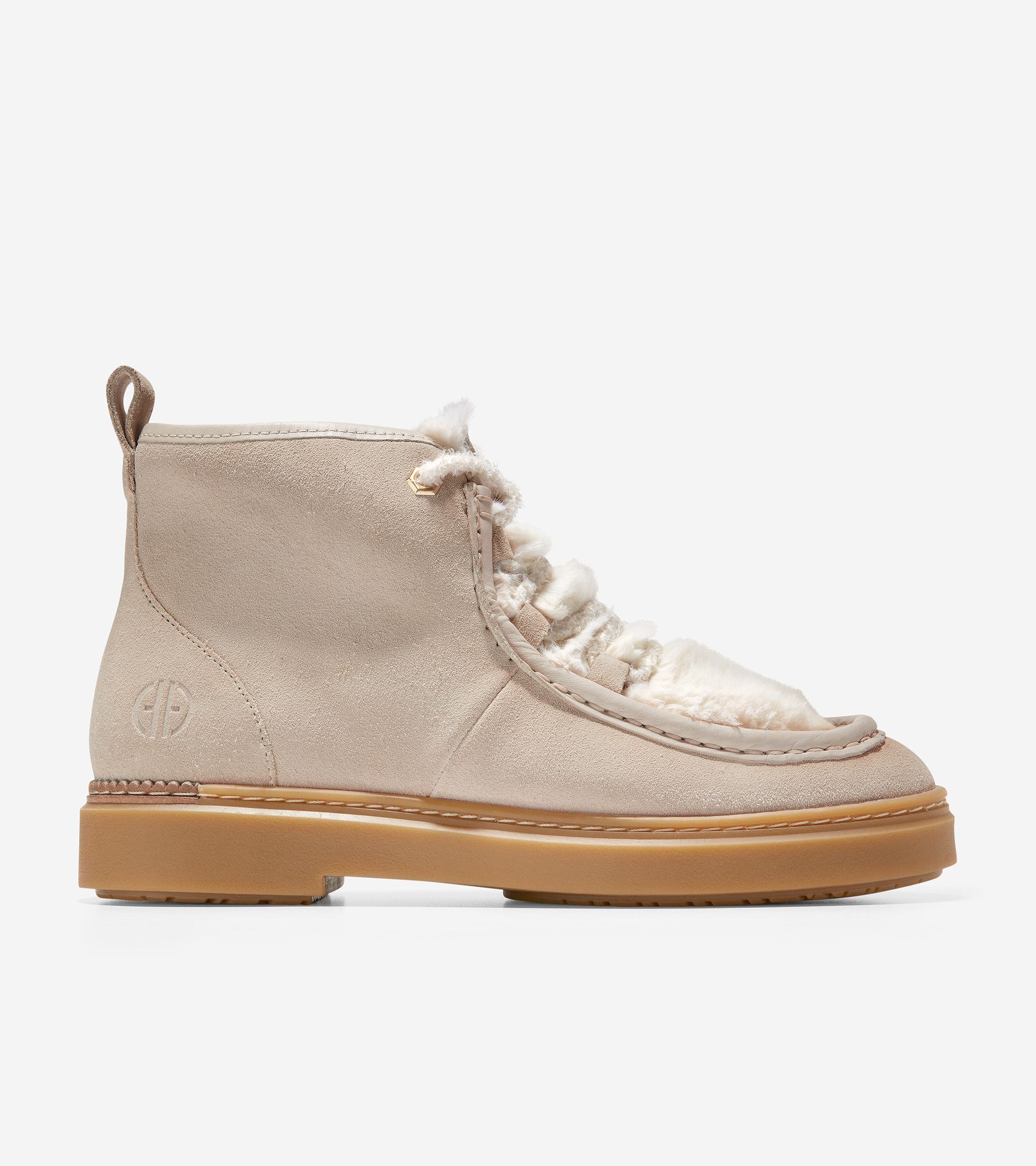 Women's Women's All-Day Summit Chukka Bootie in Angora Suede-Natural Shearling | Cole Haan | Cole Haan (US)