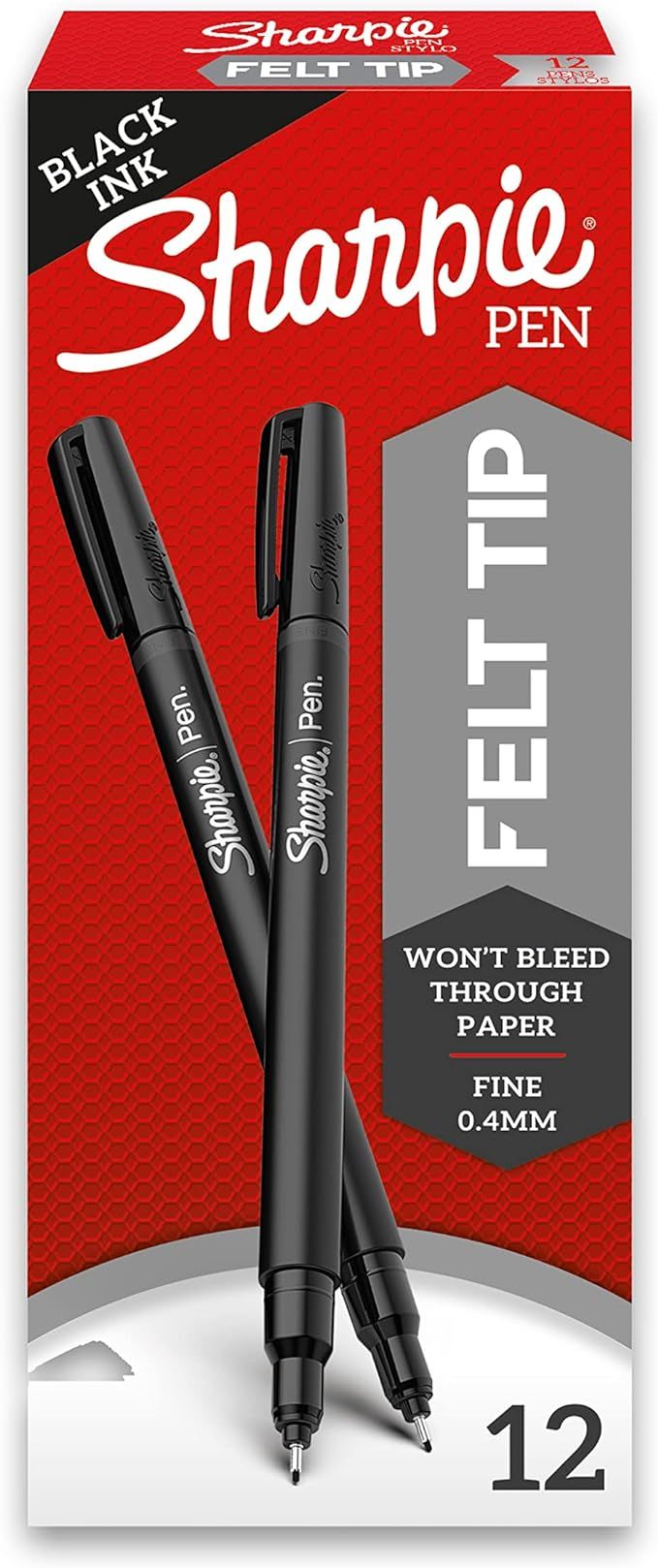 SHARPIE Felt Tip Pens, Fine Point (0.4mm), Black, 12 Count | Amazon (US)