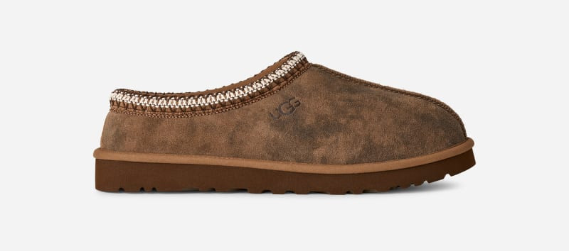 UGG® Men's Tasman Baxter Suede Slippers in Chestnut, Size 11 | UGG (US)