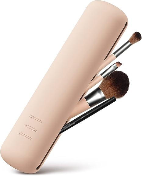 BEZOX Makeup Brush Holder - Travel Silicon Makeup Brush Case with Magnet Closure, Compact Brush P... | Amazon (US)