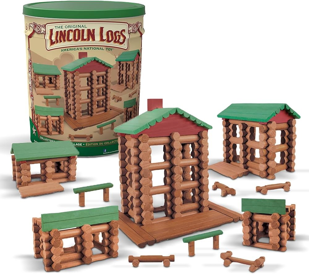 LINCOLN LOGS Collector's Edition Village Set - 327 Real Wood Pieces, Ages 3+, Retro Building Toy ... | Amazon (US)