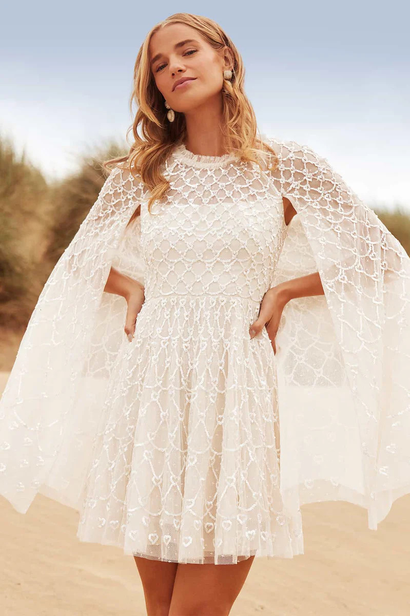 Heart Lattice Micro Mini Dress | Needle & Thread US