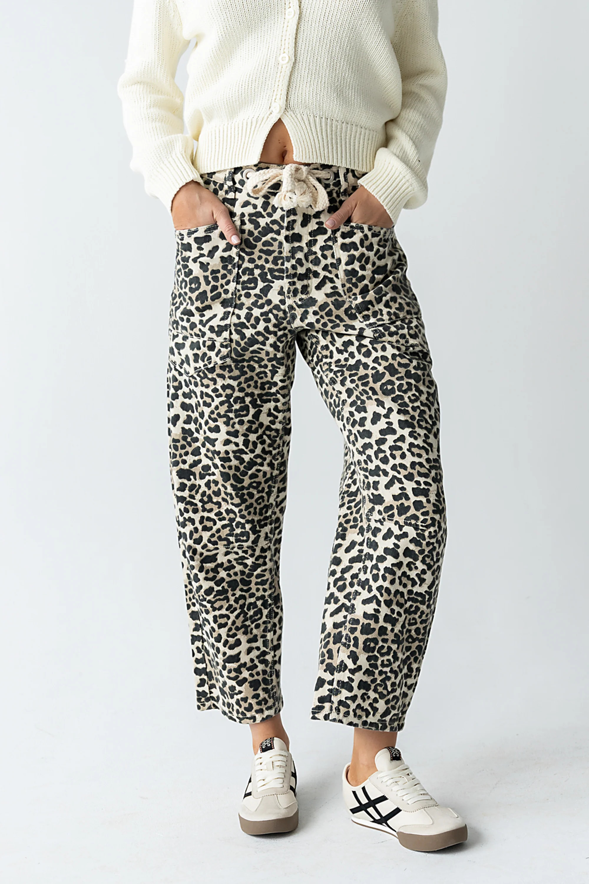 Jocelyn Barrel Jeans in Leopard | Böhme US