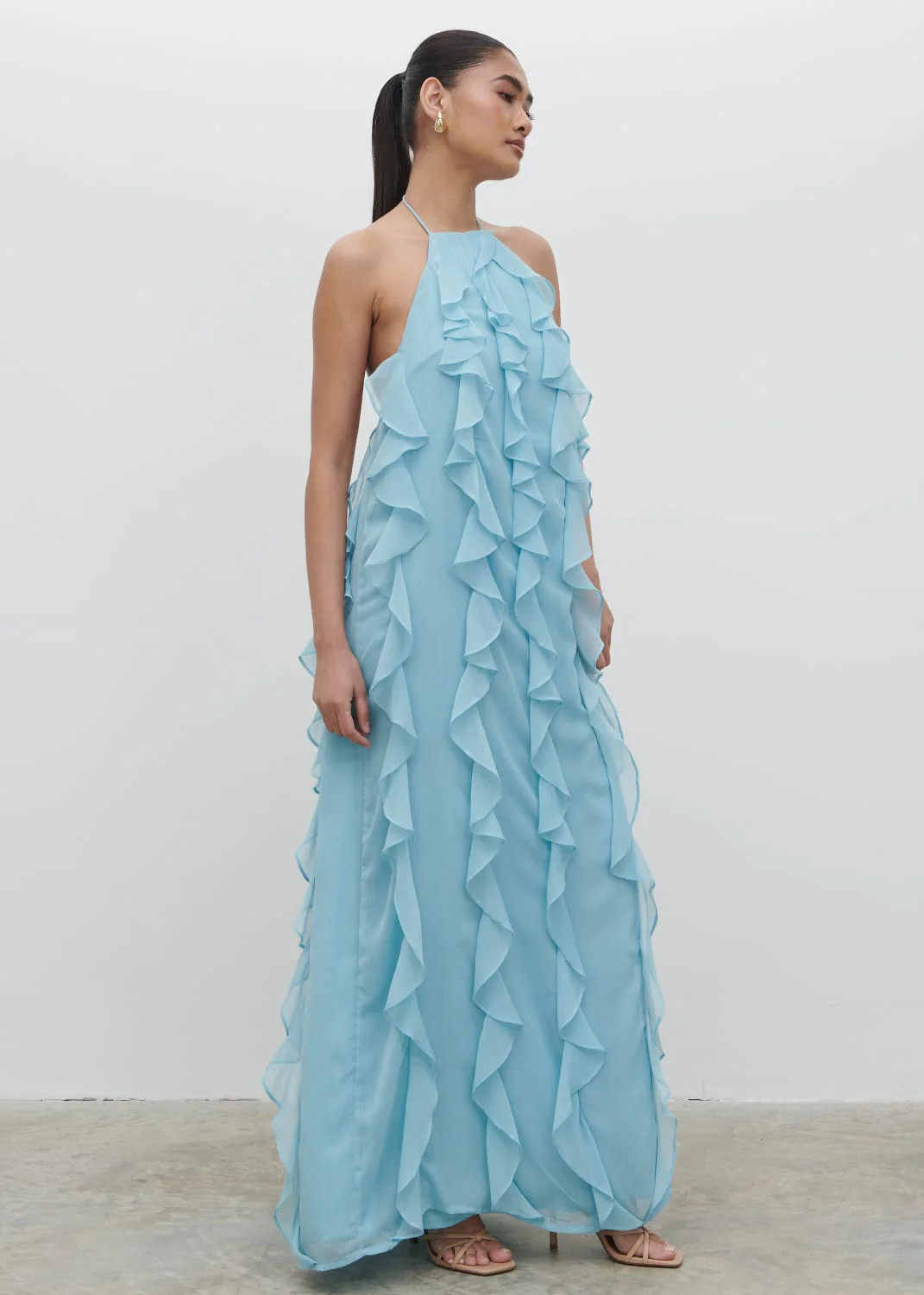 Kelsey Ruffle Maxi Dress | Pretty Lavish (UK)