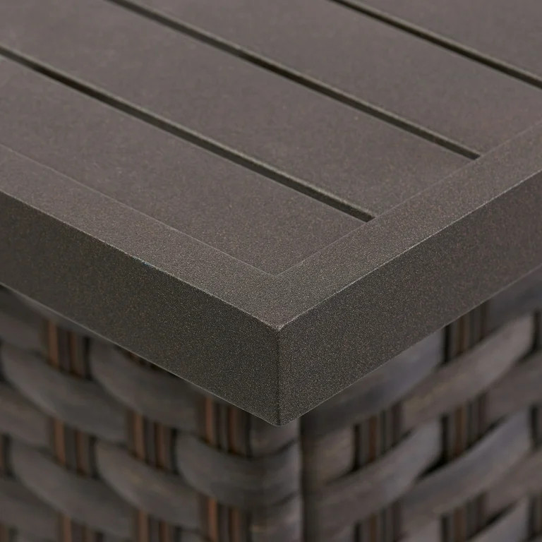 Better Homes & Gardens Harbor City 63" Steel Propane Fire Pit Dining Table, Brown | Walmart (US)