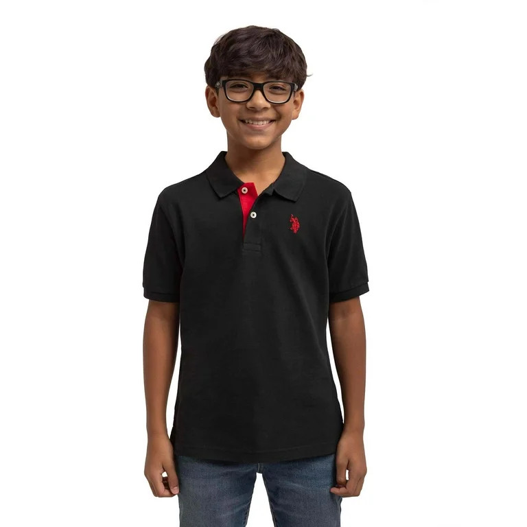 U.S. Polo Assn. Boys Short Sleeve Pique Polo Shirt, Sizes 4-18 | Walmart (US)