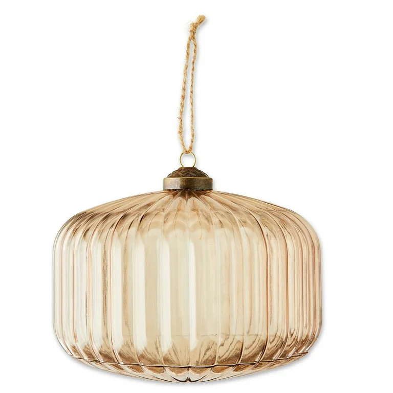 Light Brown Jumbo Ribbed Christmas Ornament, 4.5", by Holiday Time | Walmart (US)