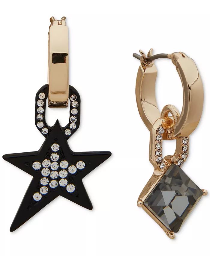 Gold-Tone Jet Star Huggie Hoop Earrings, 3/5" | Macy's