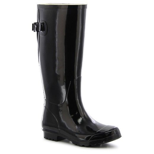 Women's Classic Tall Wide Calf Rain Boots - Black | Target