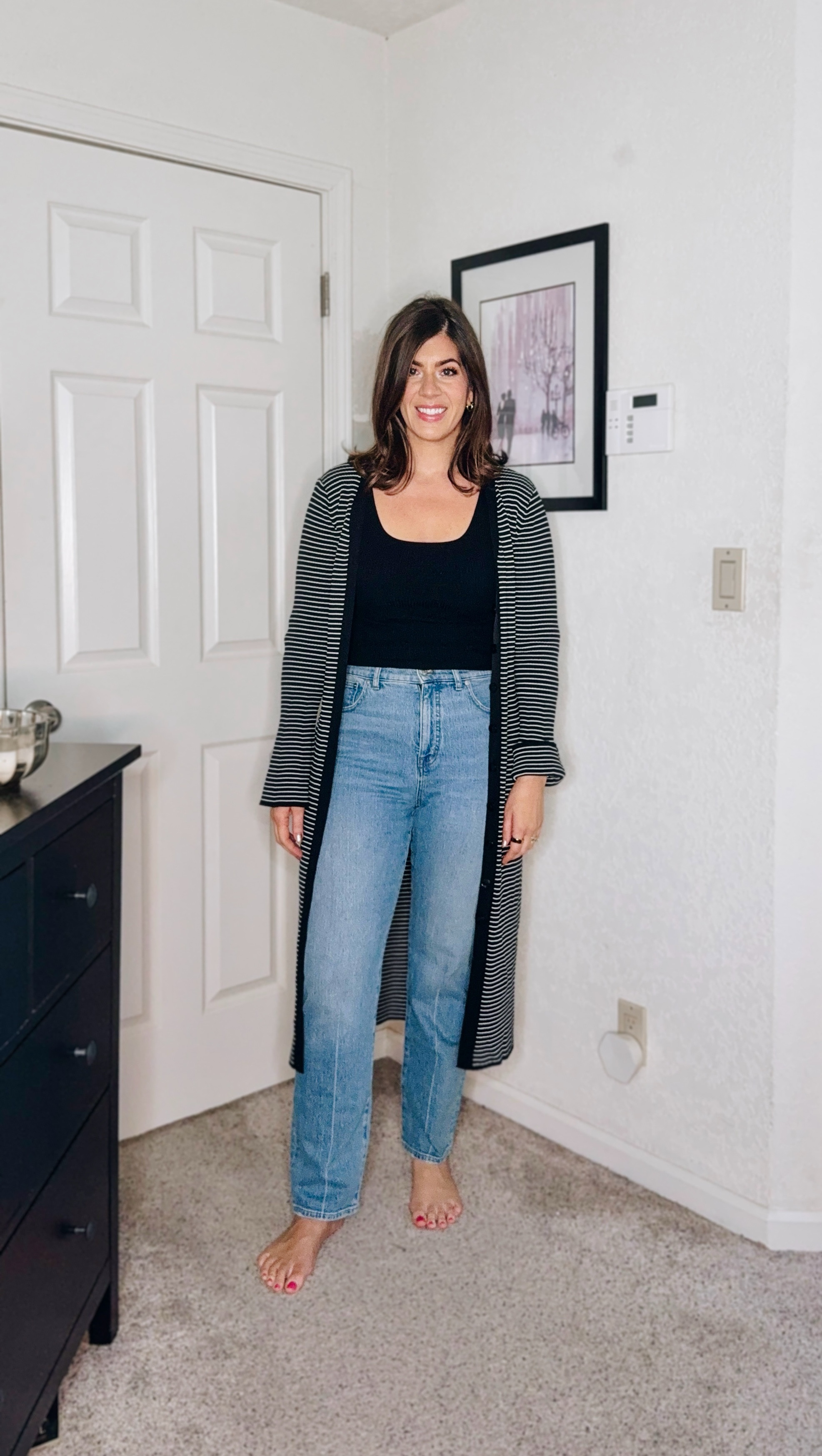 In a medium in both and 29 regular in denim!


#LTKWorkwear #LTKOver40 #LTKMidsize