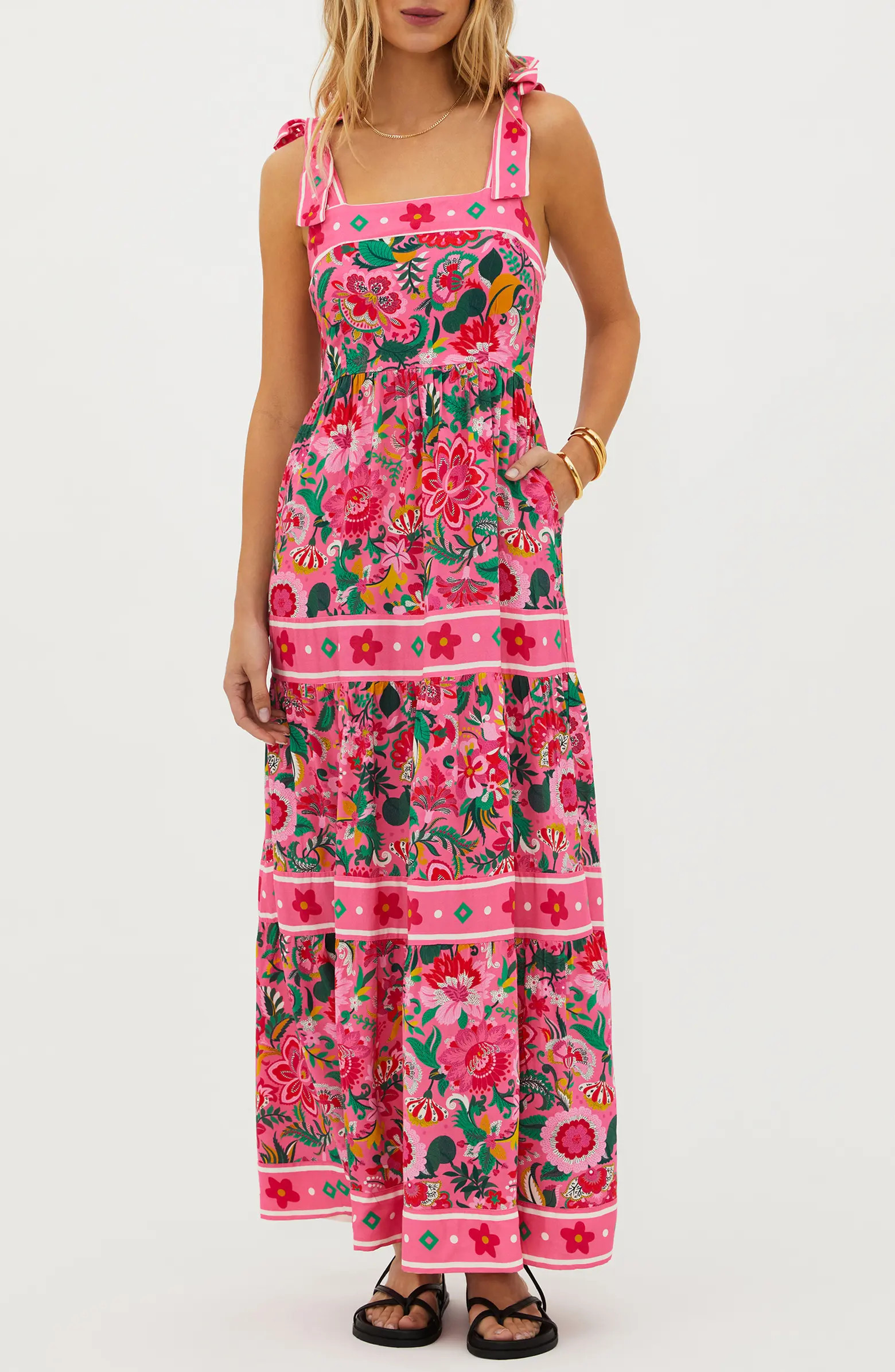 Beach Riot Floral Print Cover-Up Maxi Sundress | Nordstrom | Nordstrom