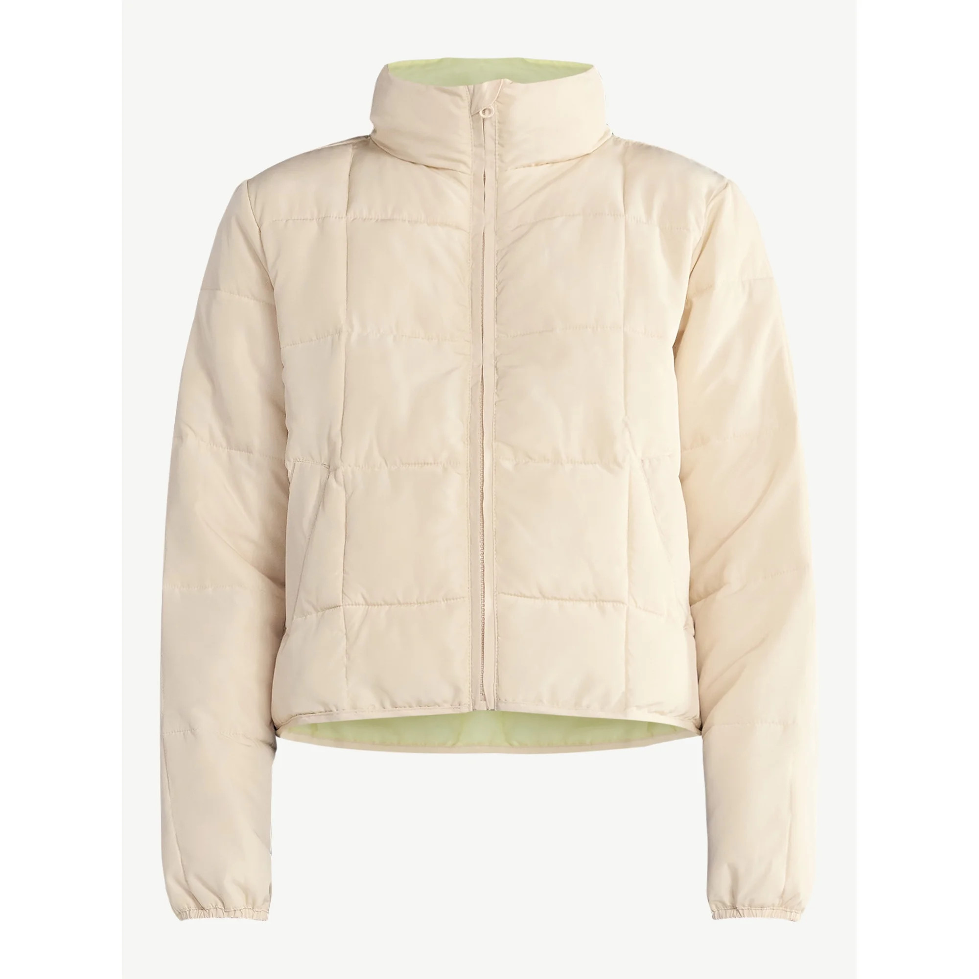 No Boundaries Packable Puffer Jacket, Women's and Women's Plus Sizes XS-4X | Walmart (US)