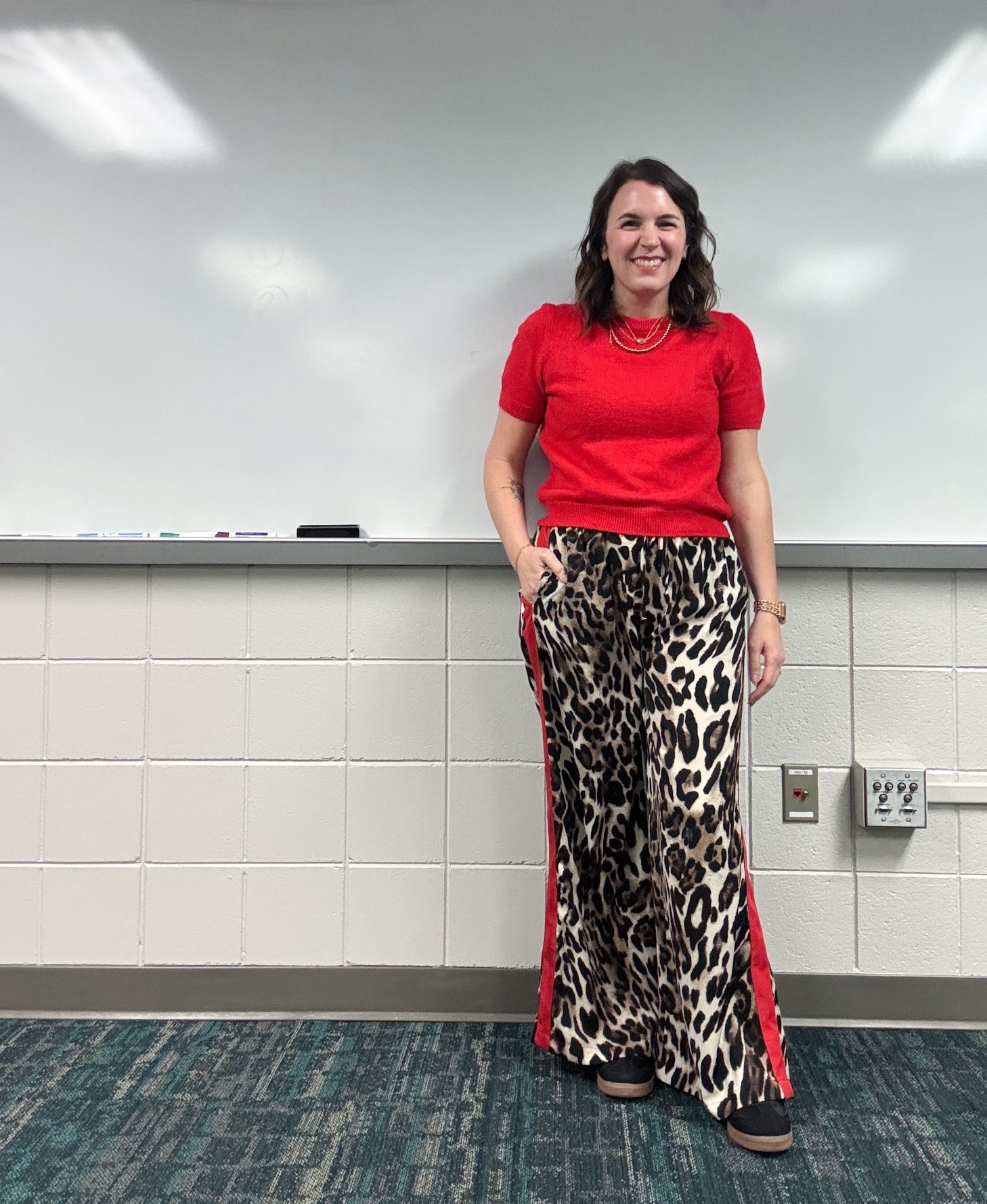 Thrifted these leopard pants, but I also found them online to link here  

#LTKWorkwear #LTKOver40