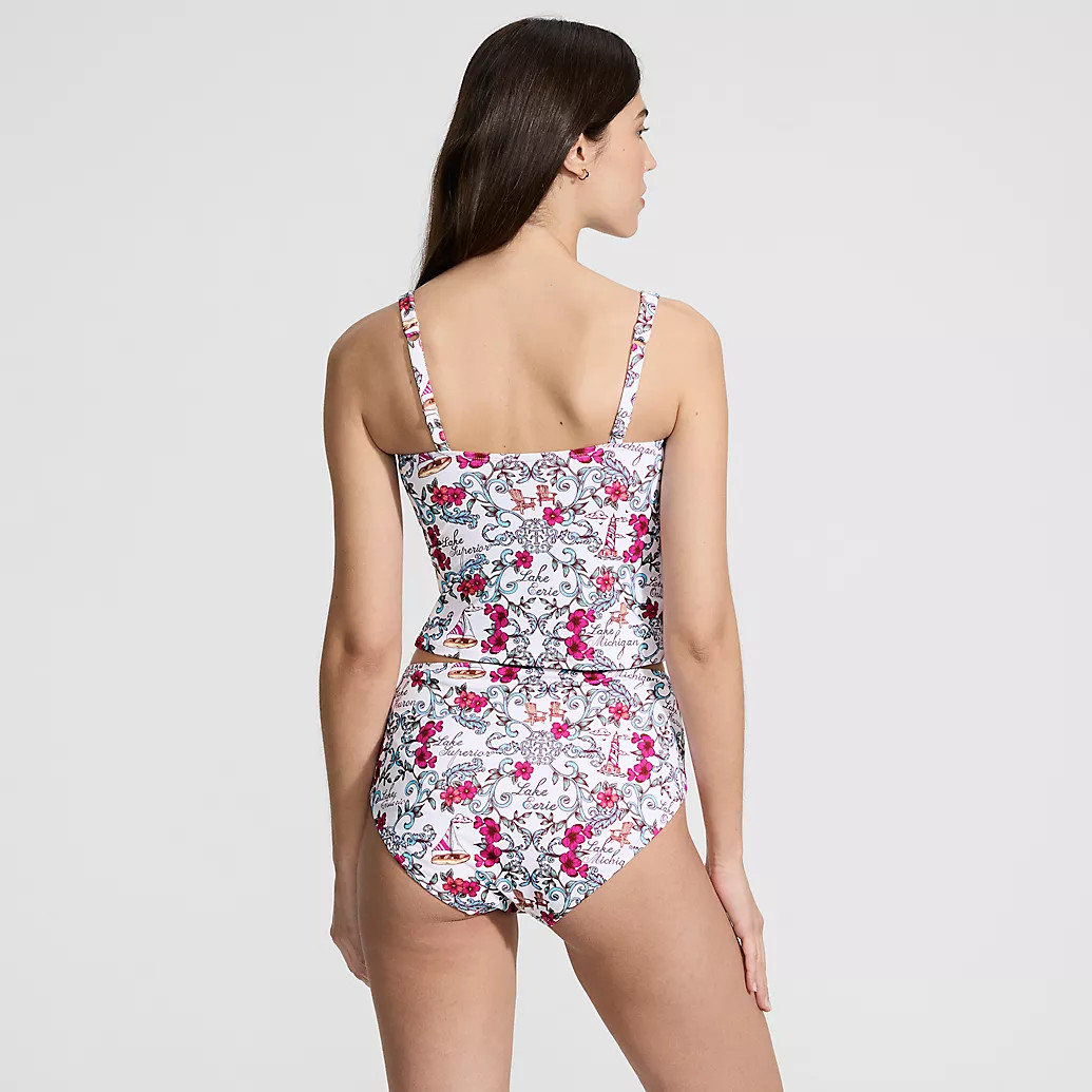 Women's LE x T and T The Tiffany Square Neck Midkini Set | Lands' End (US)