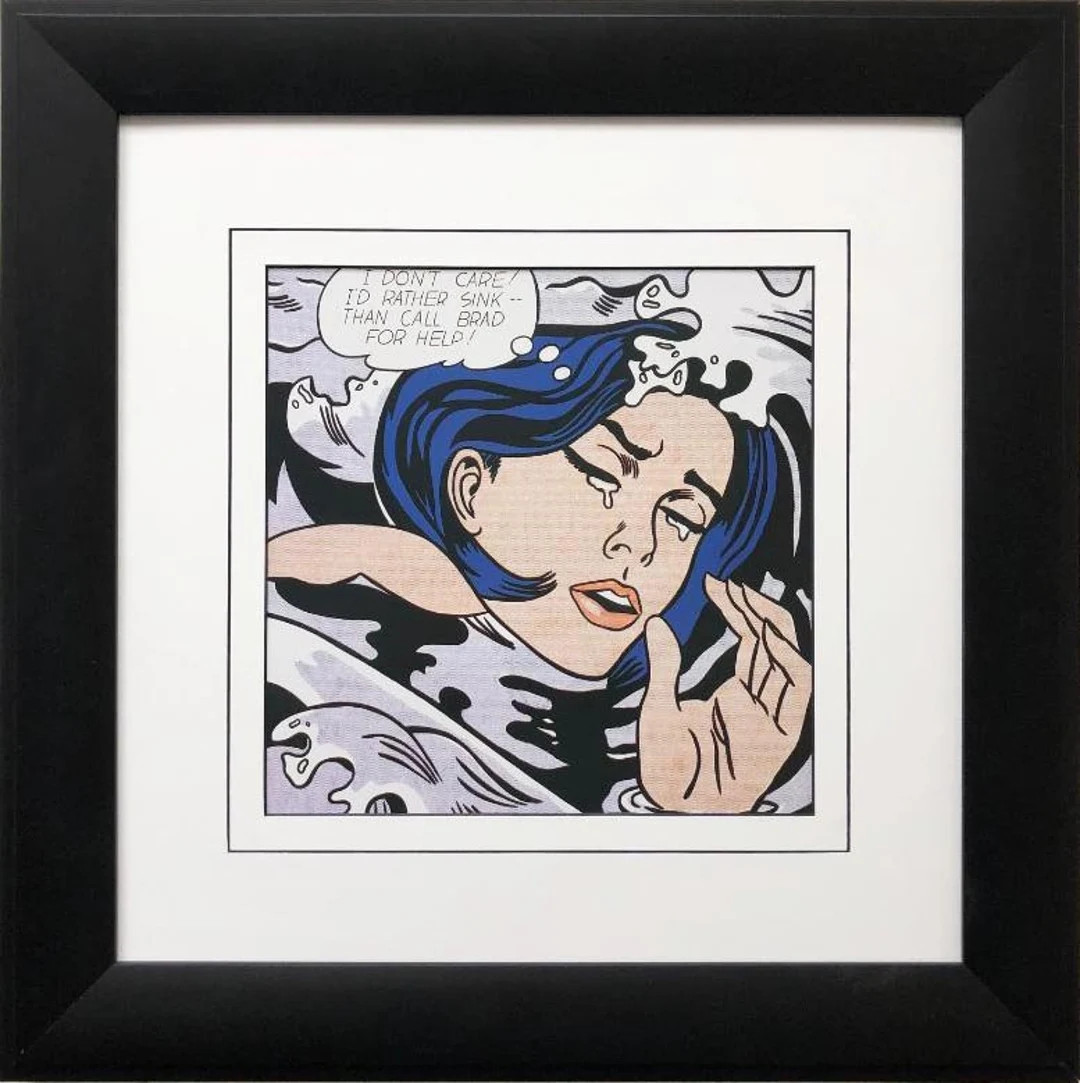Roy Lichtenstein "drowning Girl" CUSTOM FRAMED Lithograph - Etsy | Etsy (US)