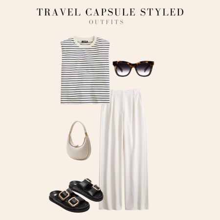 Travel capsule outfit 
Elevated beach outfit 
Resort outfit 

#LTKSeasonal #LTKtravel #LTKstyletip