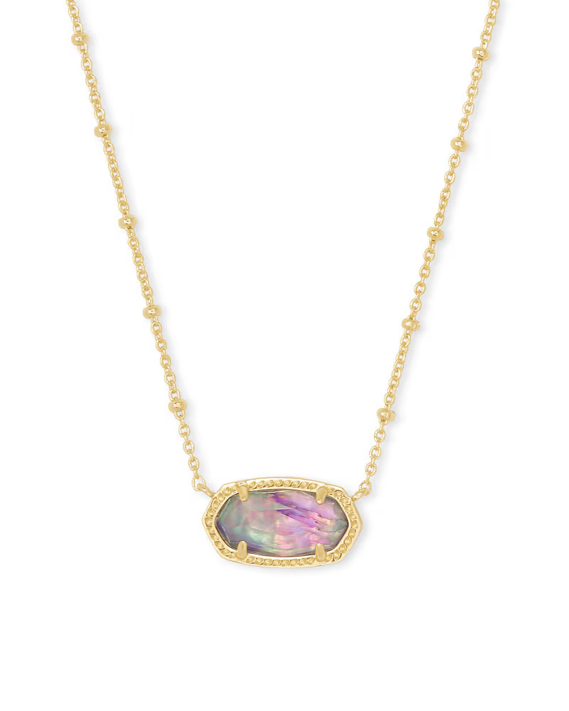 Elisa Satellite Gold Pendant Necklace in Iridescent Abalone | Kendra Scott
