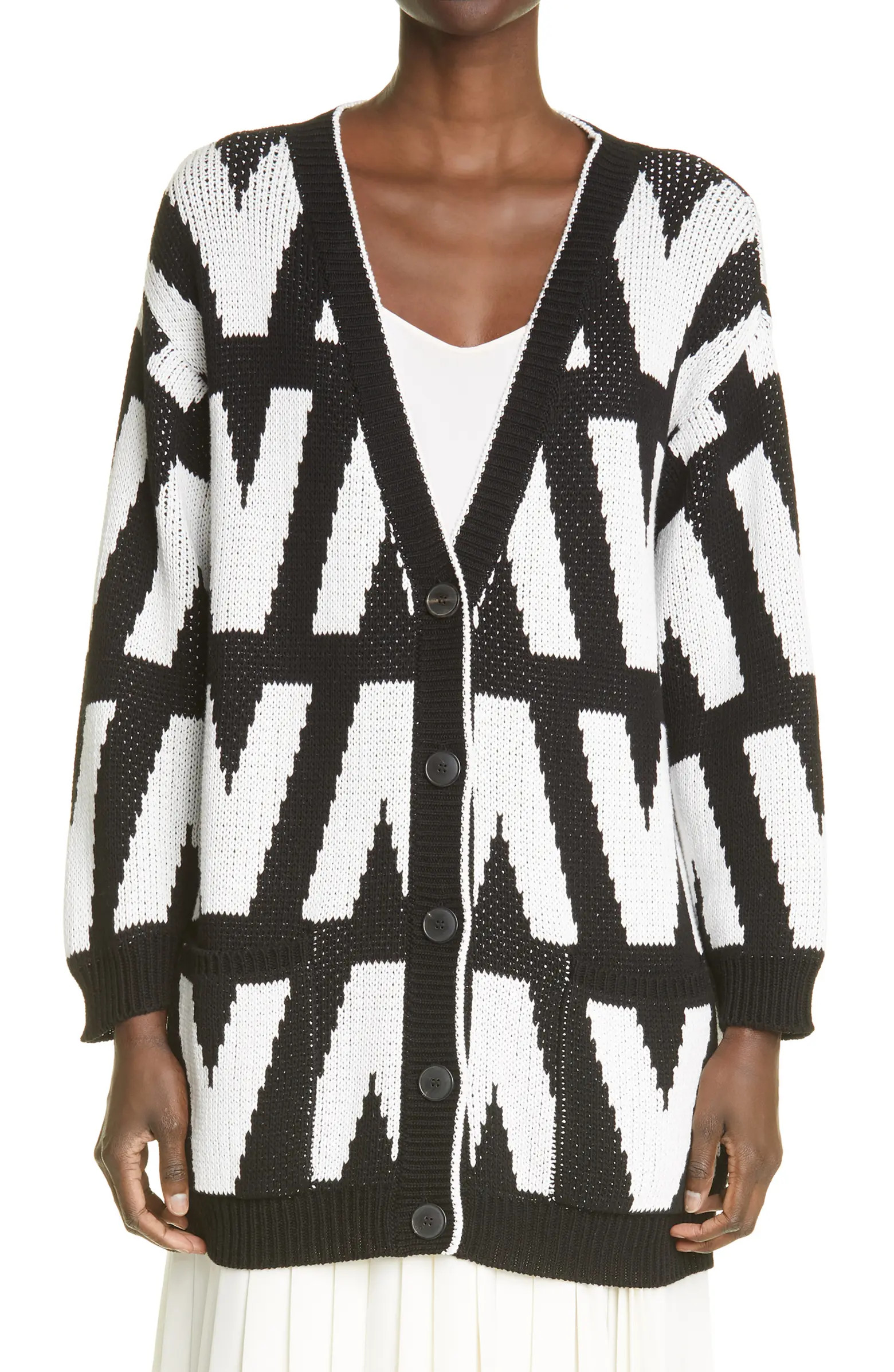 Logo Oversize Cotton Cardigan | Nordstrom