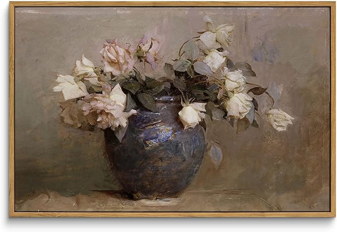 InSimSea Canvas Wall Art Vintage Room Decor Large Artwork for Wall Roses Floral Paintings Framed ... | Amazon (US)