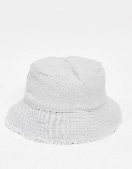 ASOS DESIGN canvas bucket hat in gray | ASOS (Global)