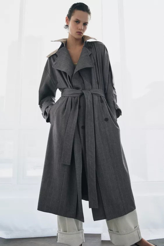 COMBINED PLAID TRENCH COAT ZW COLLECTION LIMITED EDITION | Zara US