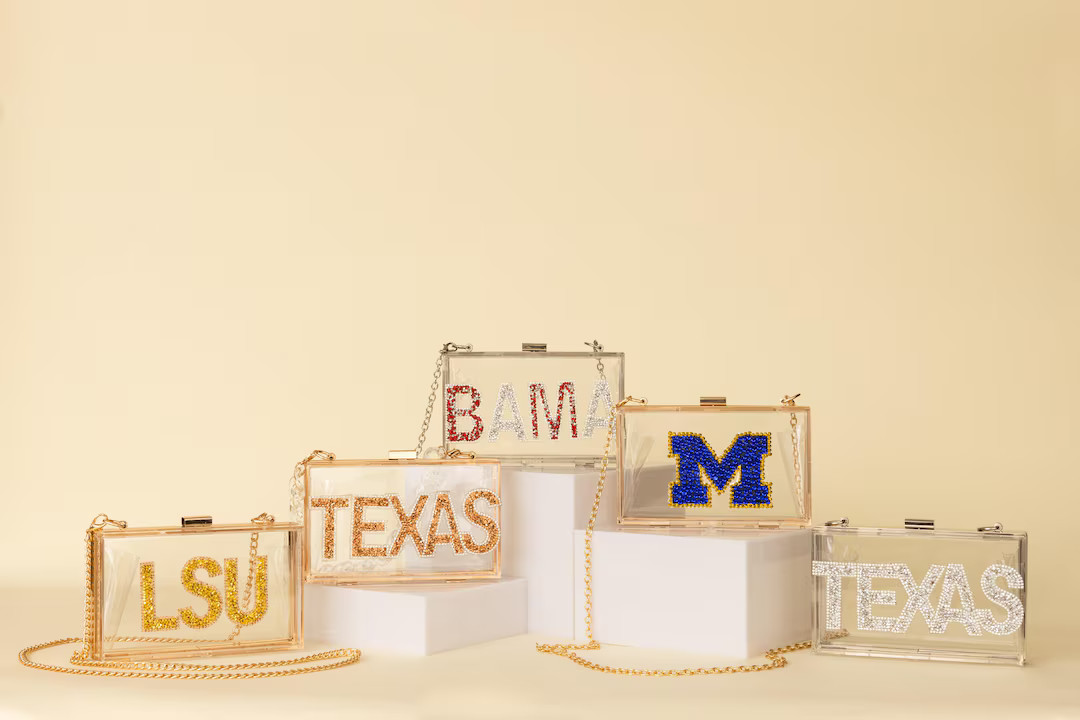 Clear Stadium Bag | Stylish Clear Stadium Bag| Clear Game Day Bag | Clear Stadium Approved Purse ... | Etsy (US)