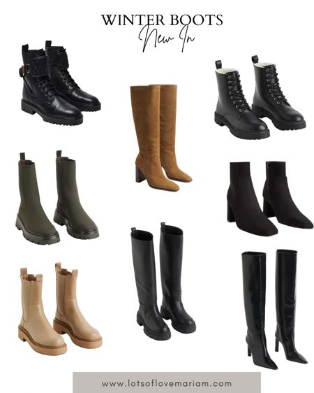 Winter boots new in 🤍 knee high boots, ankle boots, Chelsea boots, combat boots, heel knee high boots 

#LTKSeasonal #LTKshoecrush #LTKeurope