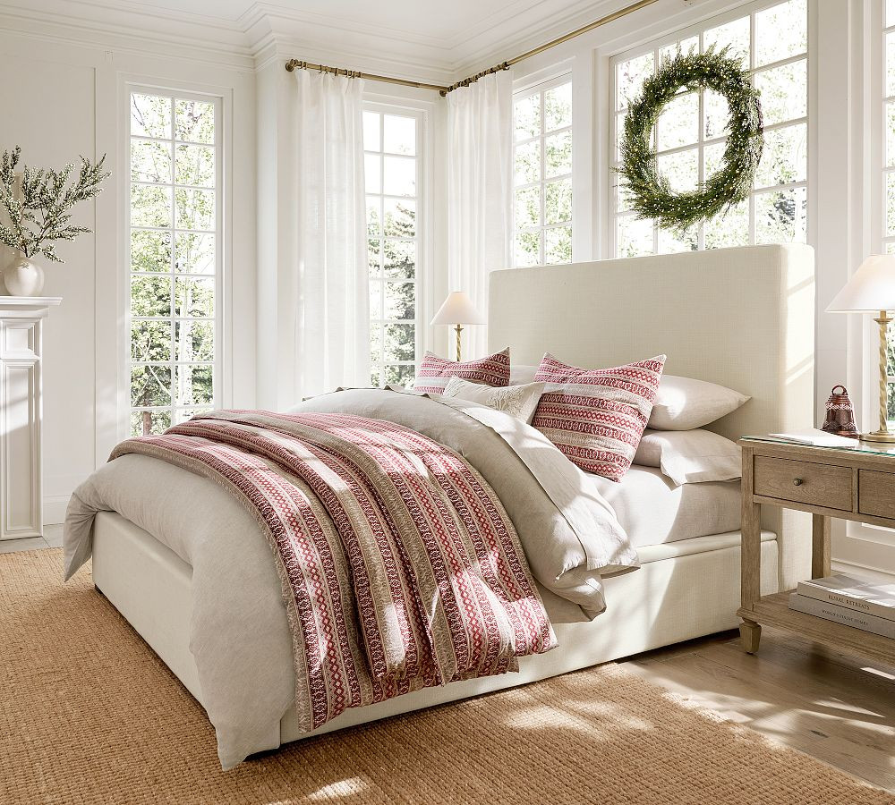 Carmel Upholstered Platform Bed | Pottery Barn (US)