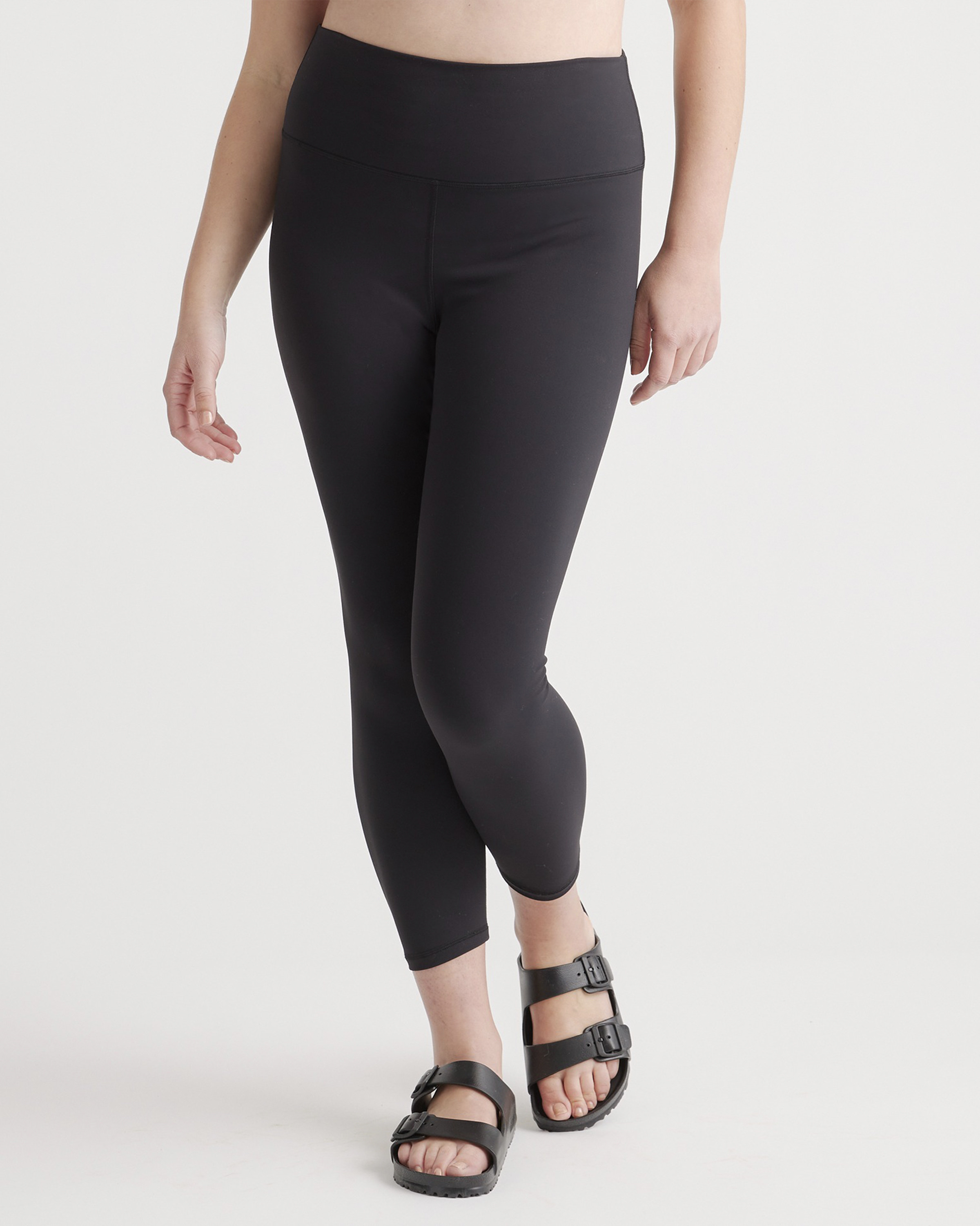Quince | Women's Ultra-Form High-Rise Legging in Black, Size Large, Nylon/Spandex | Quince