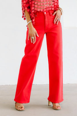 Just Black Red Vintage Straight Jean Red / 28 | The Willow Tree