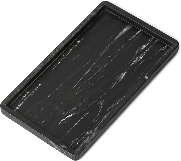 Cork & Mill Black Marble Tray for Bathroom Countertop, Kitchen Counter, or Catchall - 13" x 7½" ... | Amazon (US)