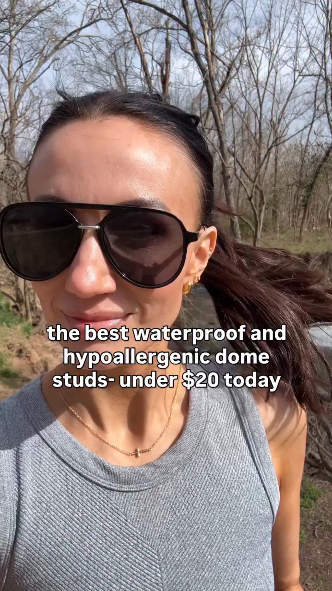 these ones you can sleep in, play in, hike in. Day 5 of our 12 days has so many more earrings for sensitive ears on sale for under $20 with code MERRY15. #earringsforkids #hypoallergenicearrings